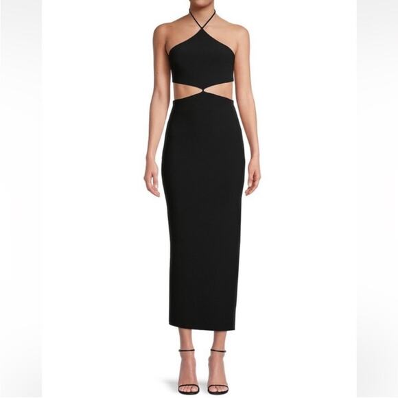 Bec & Bridge Iris Cut-Out Halter A-Line Midi-Dress - Picture 2 of 10